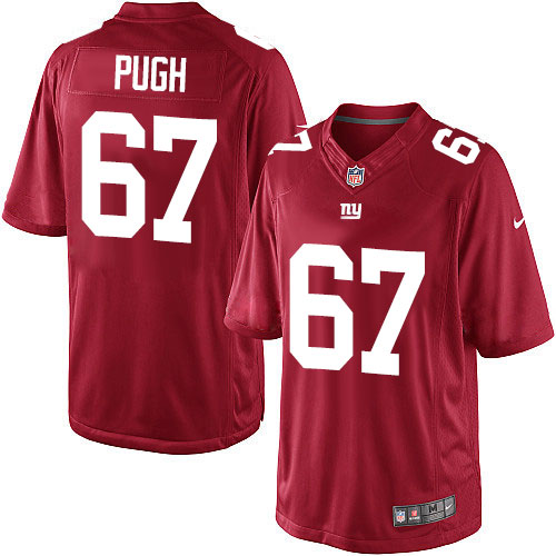 Men's Limited Justin Pugh Nike Jersey Red Alternate - #67 NFL New York Giants